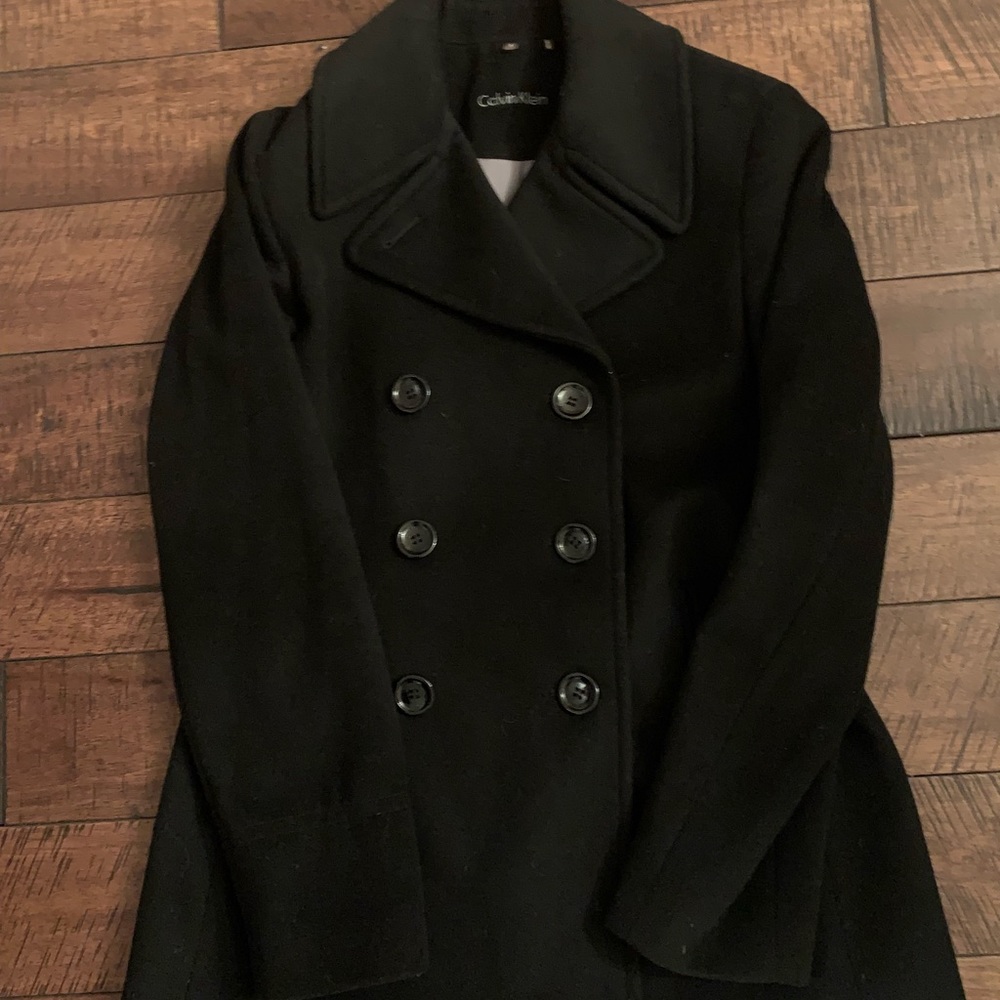 Calvin Klein Wool-Cashmere Double Breasted Peacoat